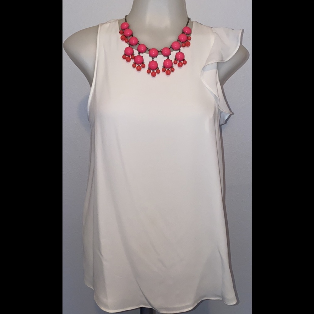 SOLD Beautiful Top with one side top shoulder ruffle